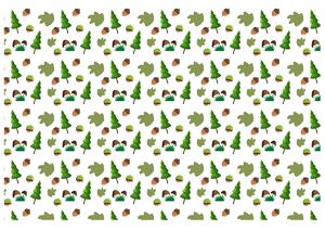Gario Fotótapéta Fák és erdei gyümölcsök Anyag: Vlies, Méret: 268 x 100 cm