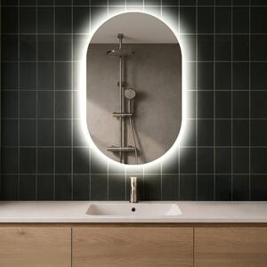 Fürdőszoba Tükör Világítással LED 50x80cm hideg LED színnel 7000K, meleg színnel 3000K vagy semleges színnel 4500K