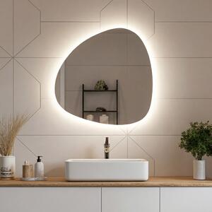 Szabálytalan formájú dekoratív LED megvilágított tükör 54x54 cm semleges fényű 4500K