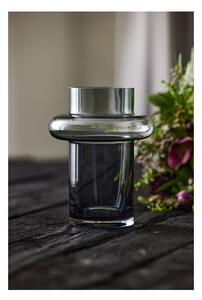 Tube szürke üveg váza, magasság 20 cm - Lyngby Glas