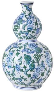 Virágtartó váza MOSTOLES Porcelán 45 cm Fehér/kék