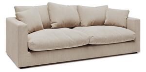 Krémszínű kordbársony kanapé 220 cm Comfy – Scandic