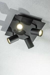 Lámpa Mennyezeti lámpatest VENETO, IP20, max. 20W, 4 x GU10, kör/négyzet, fekete