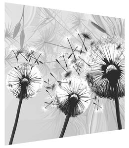 Gario Fotótapéta Gyönyöru feketefehér pitypangok Anyag: Öntapadó, Méret: 110 x 200 cm