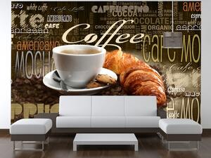 Gario Fotótapéta Finom kávé és croissant Anyag: Öntapadó, Méret: 95 x 205 cm