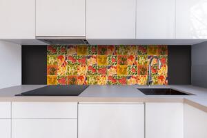 Dibond tábla a konyhapult mögött festett csempe - 180 x 60 cm ingyenes ragasztó