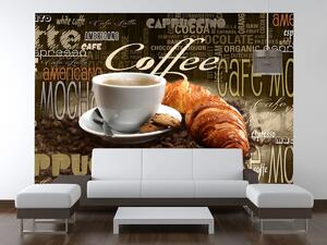 Gario Fotótapéta Finom kávé és croissant Anyag: Öntapadó, Méret: 268 x 240 cm