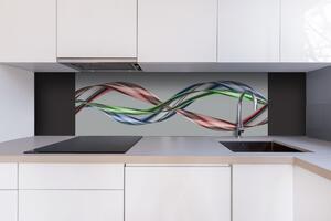 Dibond tábla a konyhapult mögött csillogó hullám - 180 x 60 cm ingyenes ragasztó