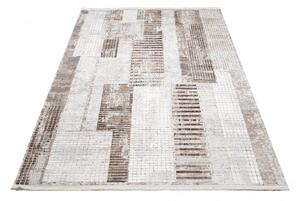 SAHARA Modern vintage szőnyeg geometrikus mintákkal a barna árnyalataiban Szélesség: 80 cm | Hossz: 150 cm