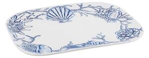 Maris kék-fehér porcelán tálaló tányér, 39 x 31,5 cm - Villa Altachiara