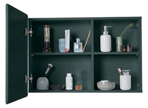 Sötétzöld fali-tükrös fürdőszoba szekrény 80x58 cm Color Bath – Tom Tailor