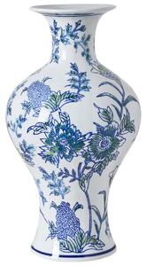 Virágtartó váza BERGA Porcelán 36 cm Fehér/kék