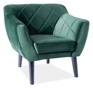 Karo fotel, Zöld / fekete