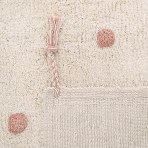 Numi bézs-rózsaszín, kézzel készített pamut szőnyeg, 100 x 150 cm - Nattiot