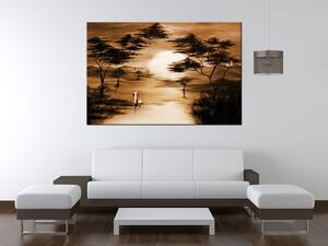 Gario Kézzel festett kép Afrikai naplemente Méret: 120 x 80 cm