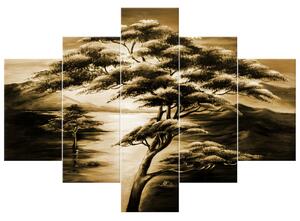 Gario Kézzel festett kép Eros fák - 5 részes Méret: 150 x 105 cm