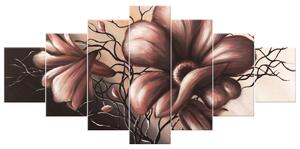 Gario Kézzel festett kép Gyengéd Dáliák - 7 részes Méret: 210 x 100 cm