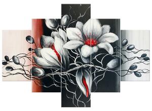 Gario Kézzel festett kép Fehér szépség - 5 részes Méret: 100 x 70 cm