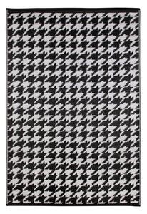 Houndstooth fekete-fehér kültéri szőnyeg, 120 x 180 cm - Green Decore