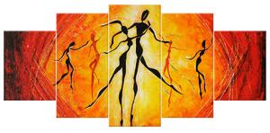 Gario Kézzel festett kép Gyönyöru tánc - 5 részes Méret: 150 x 70 cm
