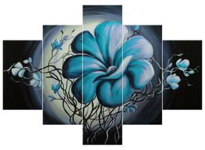 Gario Kézzel festett kép Kék éloszépség - 5 részes Méret: 100 x 70 cm