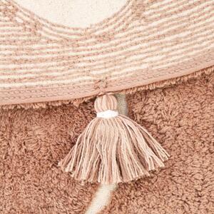 Yva vintage rózsaszín kézzel készített pamut szőnyeg, ø 110 cm - Nattiot