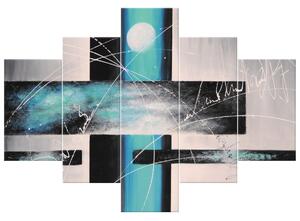 Gario Kézzel festett kép Mennyei orültség - 5 részes Méret: 150 x 70 cm