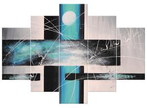 Gario Kézzel festett kép Mennyei orültség - 5 részes Méret: 150 x 70 cm