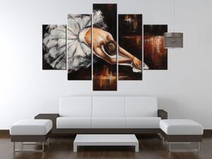 Gario Kézzel festett kép Balett-táncosno bemelegítése - 5 részes Méret: 100 x 70 cm