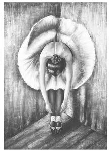 Gario Kézzel festett kép A szürke balett-táncosno bemelegítése Méret: 100 x 70 cm