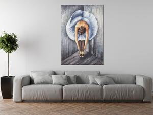 Gario Kézzel festett kép Balett-táncosno kékben Méret: 100 x 70 cm
