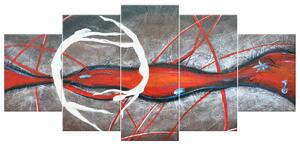 Gario Kézzel festett kép Alakok titokzatos tánca - 5 részes Méret: 150 x 105 cm