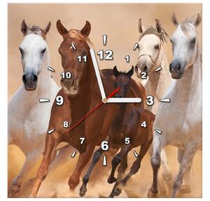 Gario Órás falikép Vágtázó lovak Méret: 40 x 40 cm