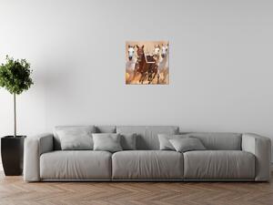 Gario Órás falikép Vágtázó lovak Méret: 30 x 30 cm