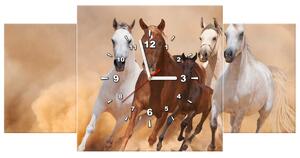 Gario Órás falikép Vágtázó lovak - 3 részes Méret: 90 x 70 cm