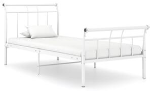 Fehér fém ágykeret 90 x 200 cm