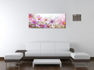 Gario Órás falikép Gyengéd virágok Méret: 100 x 40 cm