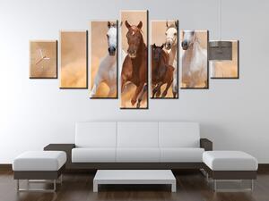 Gario Órás falikép Vágtázó lovak - 7 részes Méret: 210 x 100 cm