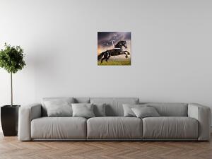 Gario Órás falikép Eros fekete ló Méret: 60 x 40 cm