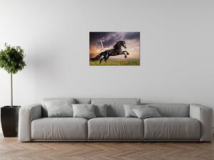 Gario Órás falikép Eros fekete ló Méret: 100 x 40 cm