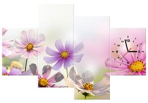 Gario Órás falikép Gyengéd virágok - 4 részes Méret: 120 x 80 cm