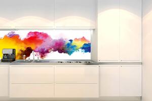 Konyhai fotótapéta - színes absztrakt 180 x 60 cm