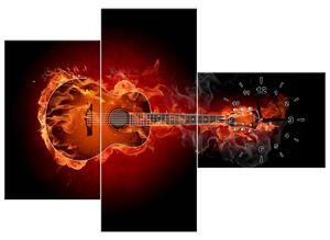 Gario Órás falikép Égo gitár - 3 részes Méret: 90 x 30 cm