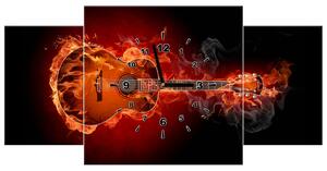 Gario Órás falikép Égo gitár - 3 részes Méret: 100 x 70 cm