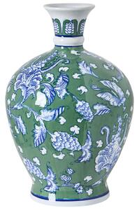 Virágtartó váza VALLADOLID Porcelán 36 cm Zöld