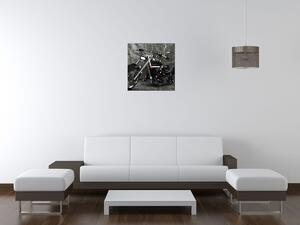 Gario Órás falikép Sötét motorkerékpár Méret: 30 x 30 cm