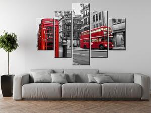Gario Órás falikép Telefonfülke Londonban UK - 5 részes Méret: 150 x 105 cm