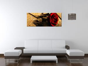 Gario Órás falikép Magányos rózsa Méret: 30 x 30 cm