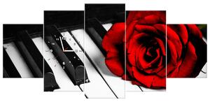 Gario Órás falikép Rózsa a zongorán - 5 részes Méret: 150 x 70 cm