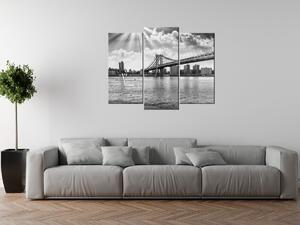Gario Órás falikép Brooklyn New York - 3 részes Méret: 80 x 40 cm